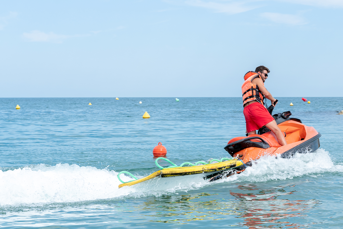 jet skiing